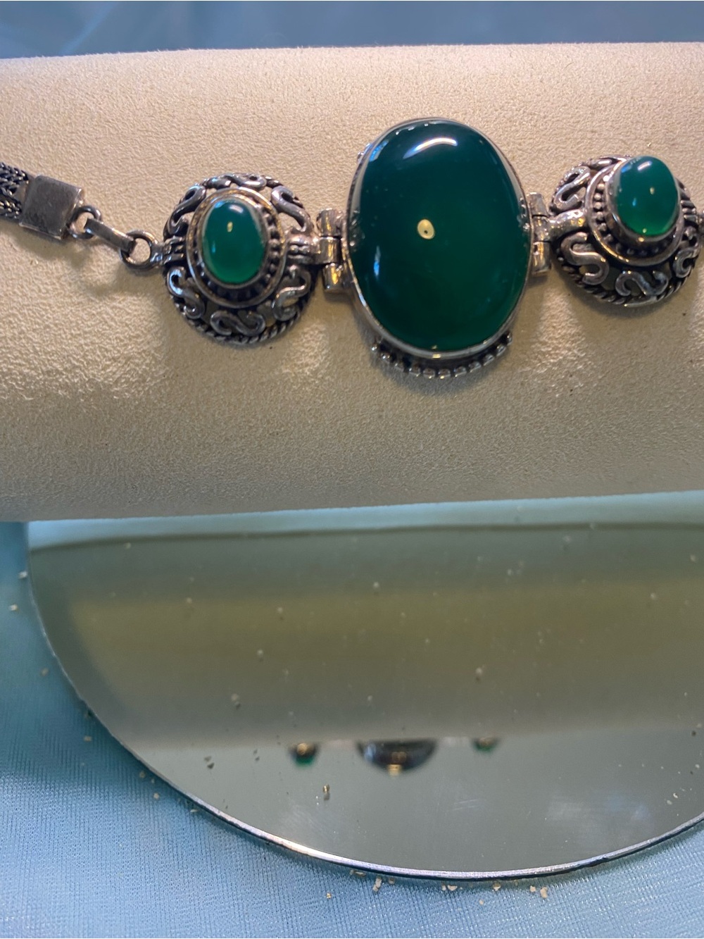 GREEN GEM SS TOGGLE BRACELET - Picture 5 of 10